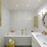 biało złota łazienka glamour