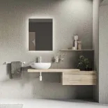 drewniany blat łazienkowy pod umywalkę