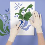 Bordiurę tworzyć będą lustrzane odbicia wzoru - na zmianę - jeden element niżej, drugi ciut wyżej.