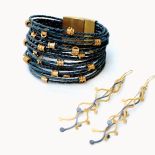 Bransoleta i kolczyki. Projekt - Ewa Franczak.