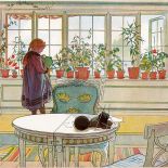 Carl, mąż Karin, malował: dekoracje naścienne i meble, a potem sielskie życie swojej rodziny w Lilla Hyttnäs.