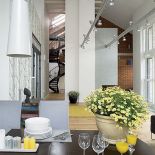 Cegła weszła do wnętrza domu, ale jest także na elewacji.