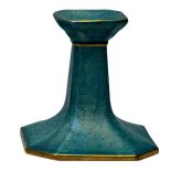 Ceramiczny szkliwiony świecznik z XX w., cw 400 zł (za 2 szt.), niesprzedane, desa unicum.