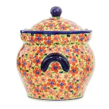 ceramiczny garnek z pokrywką bolesławiec