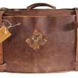 Skórzany sakwojaż.