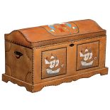 Kufer okrętowy ze skóry, Hiszpania, ok. 1915 r.