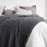 ciepły pled grafitowy