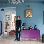 Córka Zofia i ulubieniec rodziny - terier Joe.