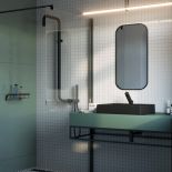 czarne wyposażenie łazienki