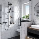 czarno-biała łazienka aranżacje