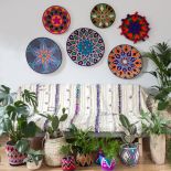 plecionki koszyki dekoracje na ścianę