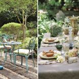 dekoracja stołu ogrodowego