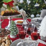 dekoracje świąteczne czerwono srebrne