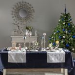 Granatowo-srebrna aranżacja na święta, Dekoria.pl