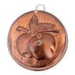 Do masła, miedziana, z motywem jabłka