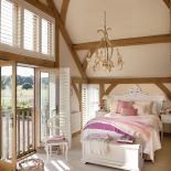 sypialnia w stylu rustykalnym