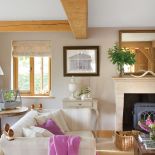 salon w stylu rustykalnym