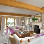 salon w stylu rustykalnym