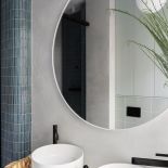 niebiesko zielona łazienka