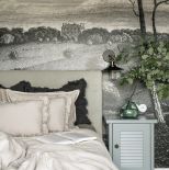 sypialnia w drewnianym domu