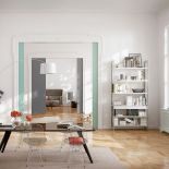 WOODEN DOOR, zamontowane w kasecie schowanej w ścianie, skrzydło może mieć wielkość 280 x 130 cm, cena od 2500 zł, RAUMPLUS.