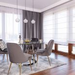 szary dywan pod stół jadalniany