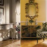 Elegancka konsola Sagomato to dobry pretekst, żeby na dłużej zatrzymać się w holu. Ta pokryta jest srebrną emalią i