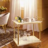 Elegancki pozłacany barek na kółkach. PATT MEBEL