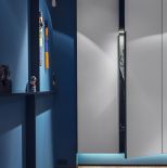 Eleganckie i stonowane kolory: niebieski, lazur, szarość, biel.