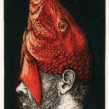 Eugeniusz Get Stankiewicz- Łeb z rybą , 1986 r., NAUTILUS