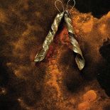 Ewa Rudowska wyczyszczone fragmenty liści pokrywa miedzią, galwanizuje srebrem albo złotem, a potem układa w