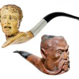 Fajka trzyczęściowa, główka sepiolitowa, Paryż, II poł. XIX w., Muzeum Dzwonów i Fajek w Przemyślu, fot. Piotr Chen. Z