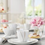 Serwis kawowy POLSKA 100 dekorowany 18-karatowym złotem i prawdziwą platyną, Fyrklövern, fyrklovern.pl