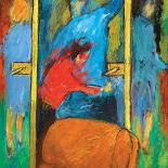 Fotel i matowa szyba , 1975 r. Krakowski kopista