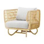 Fotel Nest CLub, z naturalnego rattanu, CANE-LINE