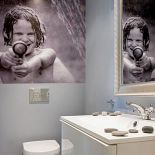 Fototapeta i ściany bez kafelków. Biały apartament nad morzem