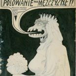 Franciszek Starowieyski Projekt plakatu Polowanie na mężczyznę , 1969 r., cw 4000 zł, REMPEX