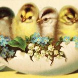 Francuska pocztówka wielkanocna, 1905 r., fot. BE W