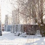 Ogród piękny zimą