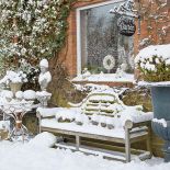 Ogród piękny zimą