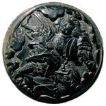 Guzik przedstawiający scenę batalistyczną, fot. EK Pictures