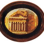 Guzik ze starożytną świątynią. Guzik z pętelką