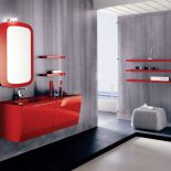 Intensywna barwa mebli z mdf-u doda rano energii. Cena szafki - 19 300 zł. ABAR