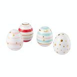 jajka wielkanocne dekoracje na stół i parapet