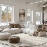 ułożenie dywanu w salonie - jak dobrać dywan do kanapy i narożnika