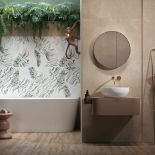 płytki łazienkowe z motywem liści