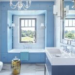 niebieskie meble łazienkowe