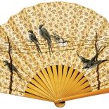 Jaskółki malowane ręcznie na materiale, I poł. XX w., cw 200 zł, DESA UNICUM