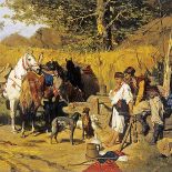 Józef Brandt Zaloty. Kozak z dziewczyną przy studni , 1875 r.