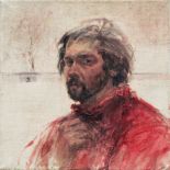 Józef Panfil, Autoportret w czerwonym swetrze , 1986 r.